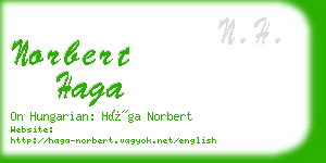 norbert haga business card